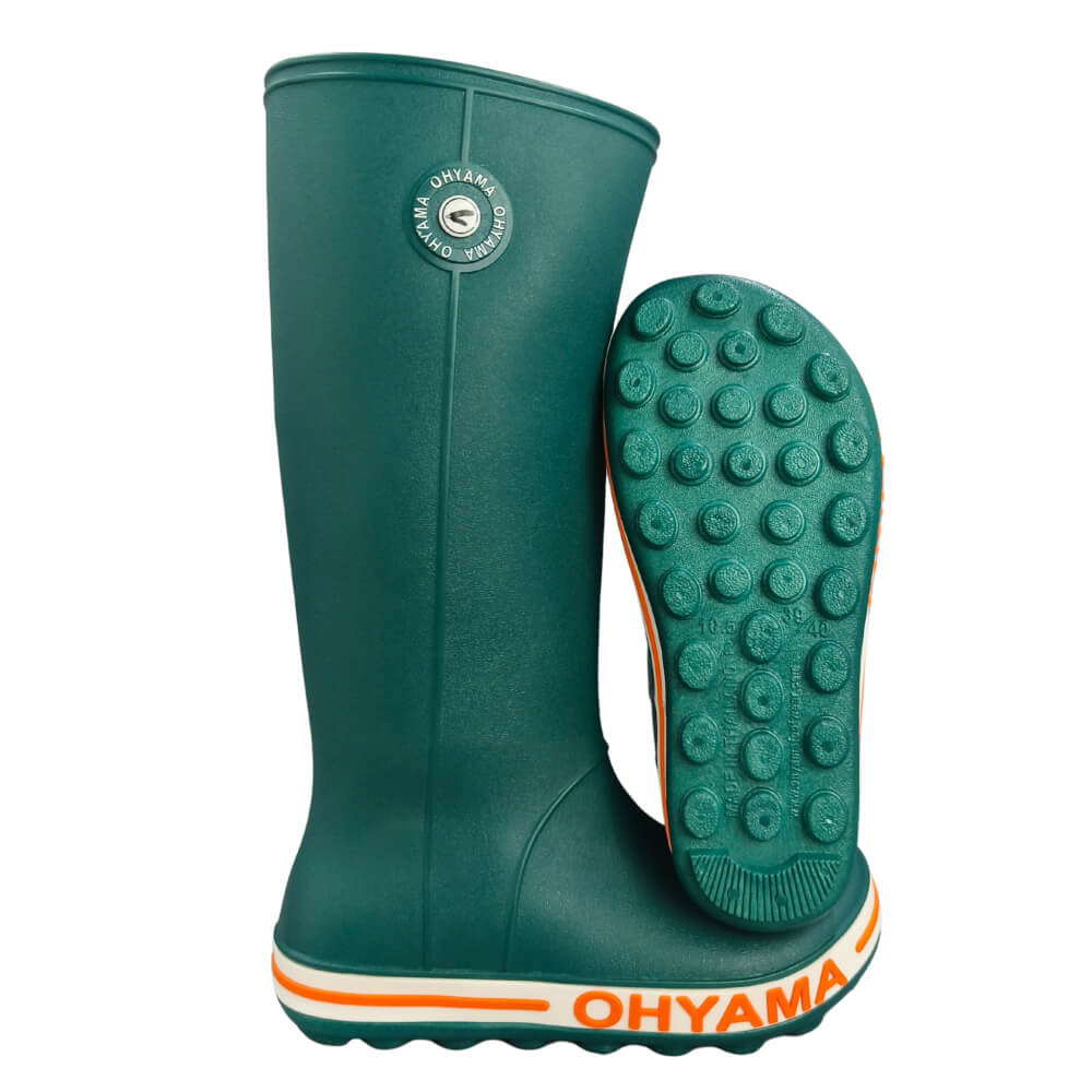 รองเท้าบูทถนอมเท้าพื้นปุ่ม OHYAMA รุ่น BAND   สีใบไม้/ส้ม เบอร์ 10 (รุ่นใหม่)_1